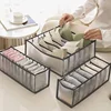 6/7/11grids Foldable Underwear Underwear Socks Organizer with Dividers Clothes Storage Box Breathable Mesh Bag for Wardrobe 1