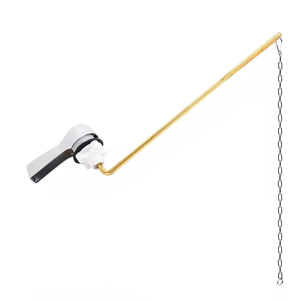 Description Picture 2 of itemToilet Flush Handle Repair Replacement Kit Zinc Alloy Tank Trip Lever With Chain Toilet Switch Button Toilet Accessories