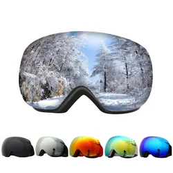 Spherical Ski Goggles UV400 Double Large Anti-Fog Mask Glasses Skiing Men Women Big Vision Protection Snow Snowboard Ski Eyewear