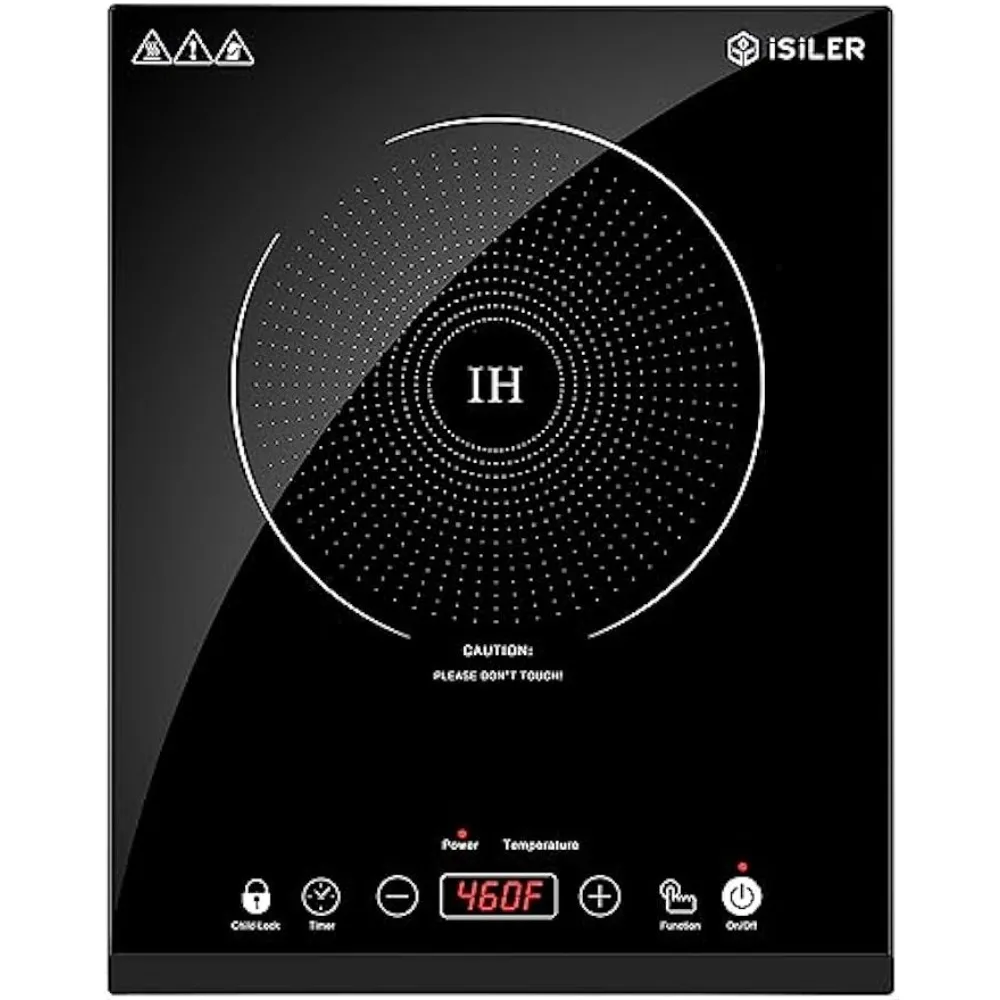 Portable Induction Cooktop, 1800W Sensor Touch Electric Induction Cooker Hot Plate with Kids Safety Lock, 6.7 Heating Coil cute induction cooker youth edition smart electric oven plate creative precise control cookers hob cooktop plate hot pot