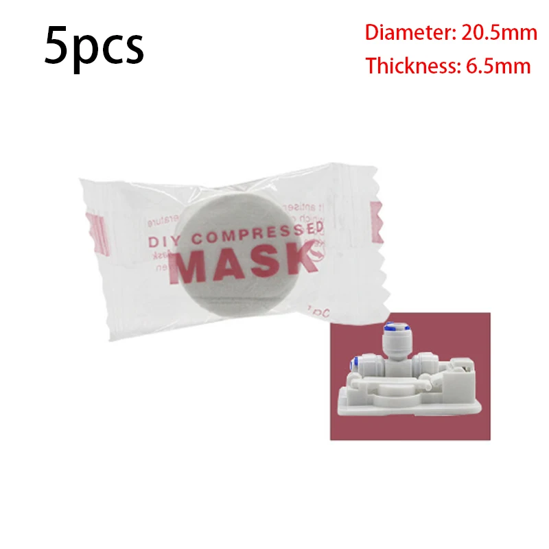 5pcs Compressed Expanded Cotton For Reverse Osmosis Water Leak Detector Sensor Cut Off Water 20.5mmx6.5mm compressed cotton