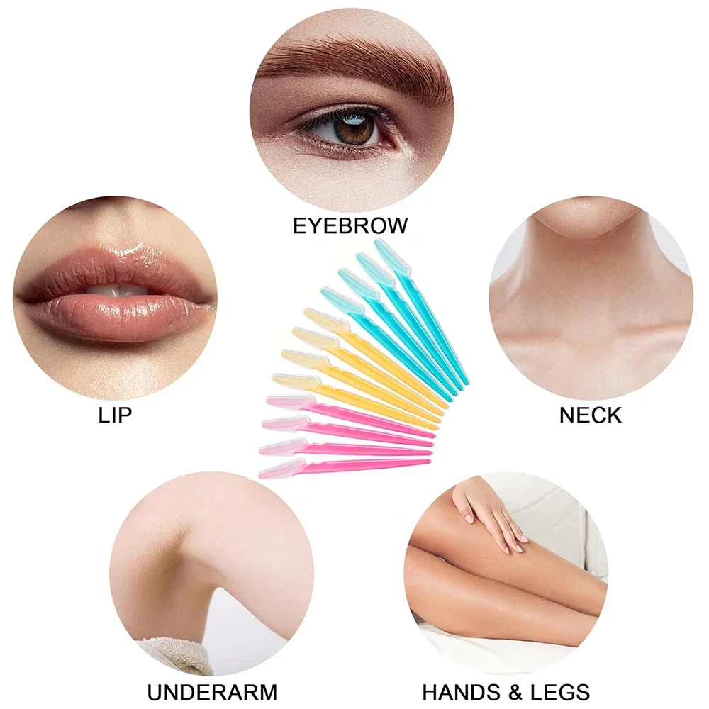 20Pcs Eyebrow Razor For Women Multipurpose Exfoliating Dermaplaning Tools Facial Razor With Precision Cover Small Makeup Tools eyebrow razor set eyebrow razor