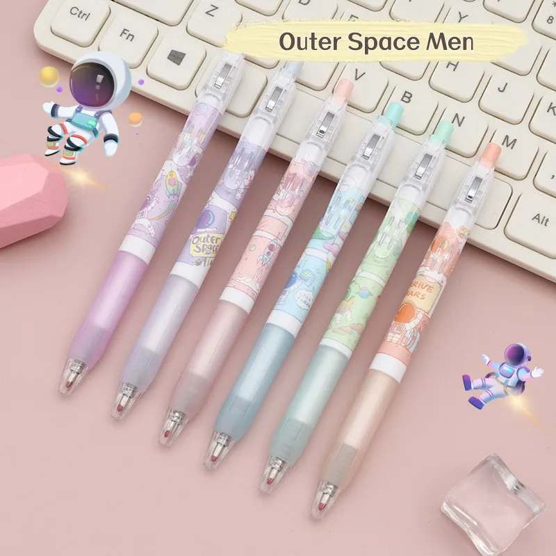 Cute Pens Black Ink Retractable 0.5mm Gel Pens Bullet Point Pretty Nice Kawaii Office School Supplies Gifts for Kids Girls Boys Women Fun Pens for