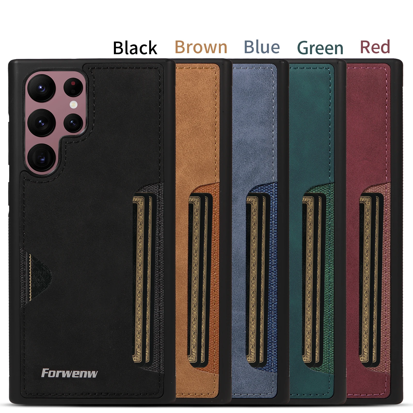 Luxury Retro Leather Phone Case with Cardholder Slot