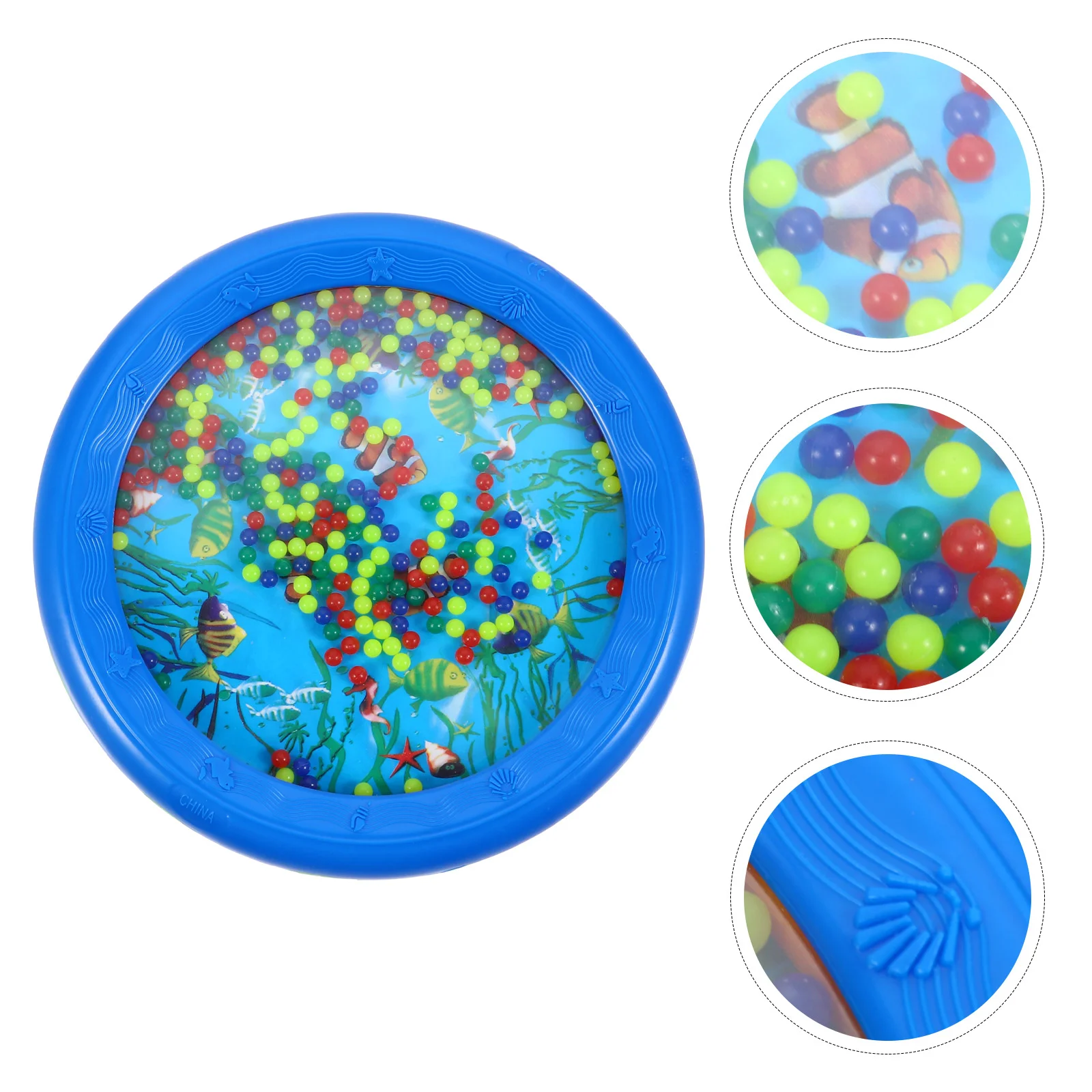 

Surf Drum Musical Instrument Baby Shaker Ocean Beads Pvc Educational Plaything Infant Toys