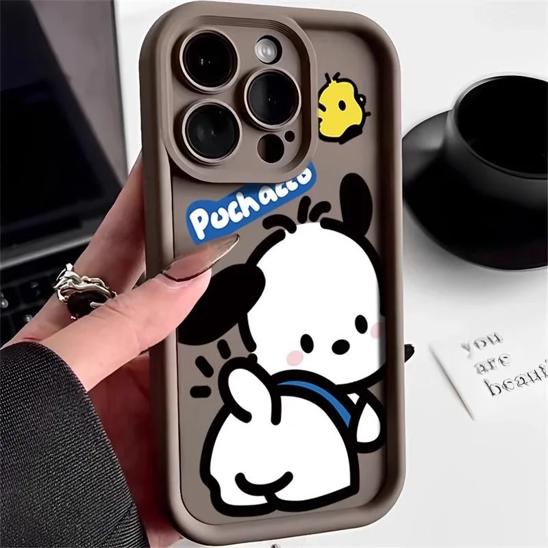 thumbnail image 1 of Candy Kitty Pochacco Cartoon Plain Multistep TPU Soft Phone Case for Motorola Moto G14 G54 G9 Play G9 E22 E22i E7 Plus Cute Capa, 1 of 5