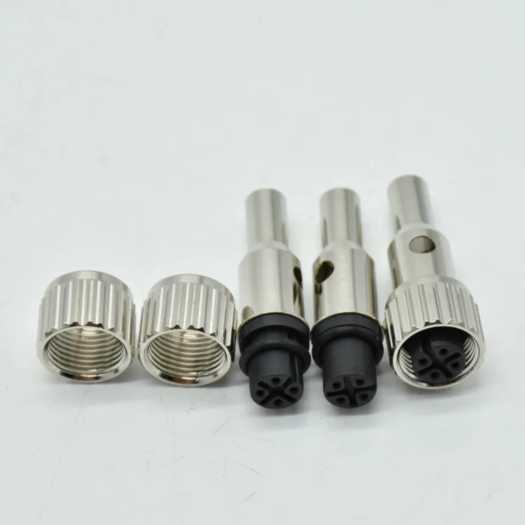 

M12-4 core waterproof aviation plug/with wire/connector/connector/ABD type coding