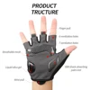 RION Men's Shockproof Gel Pad Cycling Glove Half Finger Sport Gloves Summer Bicycle Gym Fitness  MTB Bike Fingerless Motorcyclis 2