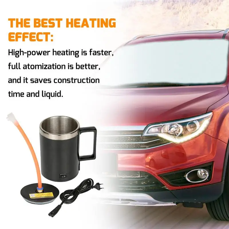 Car Atomizing Cup Auto Headlight Restoration Repair Kit Atomization Cup Electrical Heating Restoration Cup For Automobiles