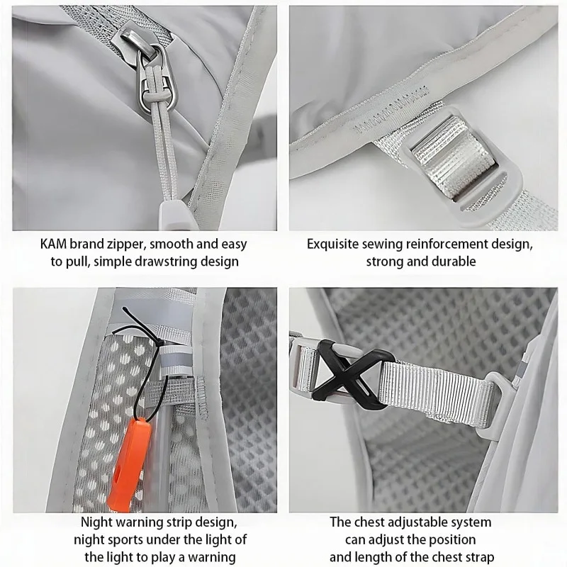 Comfortable and Breathable Backpack for Biking & Running Waterproof Reflective Off Road Marathon Sport Vest with Phone Pocket