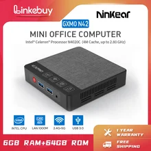Ninkear GXMO N42 Windows 11 Mini PC Desktop Computer Intel® Celeron® Processor N4020C up to 2.80 GHz 6GB DDR4 512GB SSD