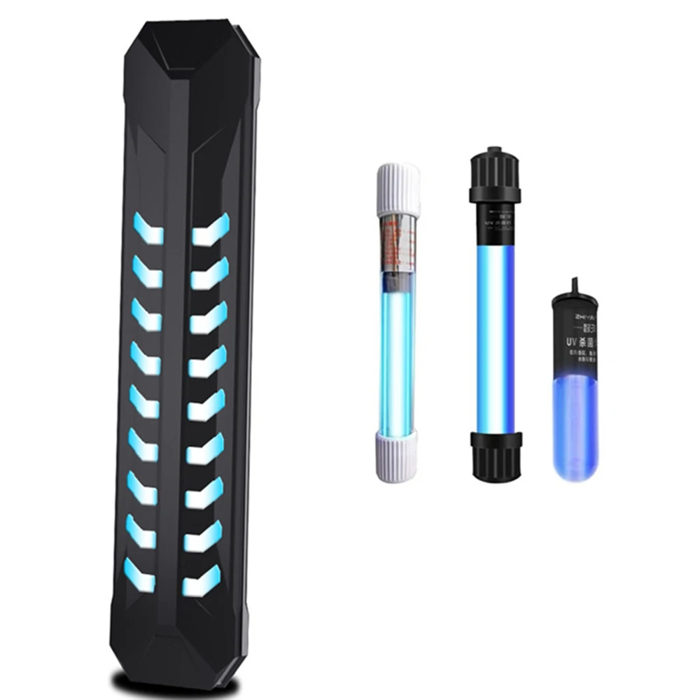 UV Disinfection Lamp UV Sterilization Lamp Aquarium Ultraviolet Alga Removal Germicidal Lamp Submersible for Pond Fish Tank Clean