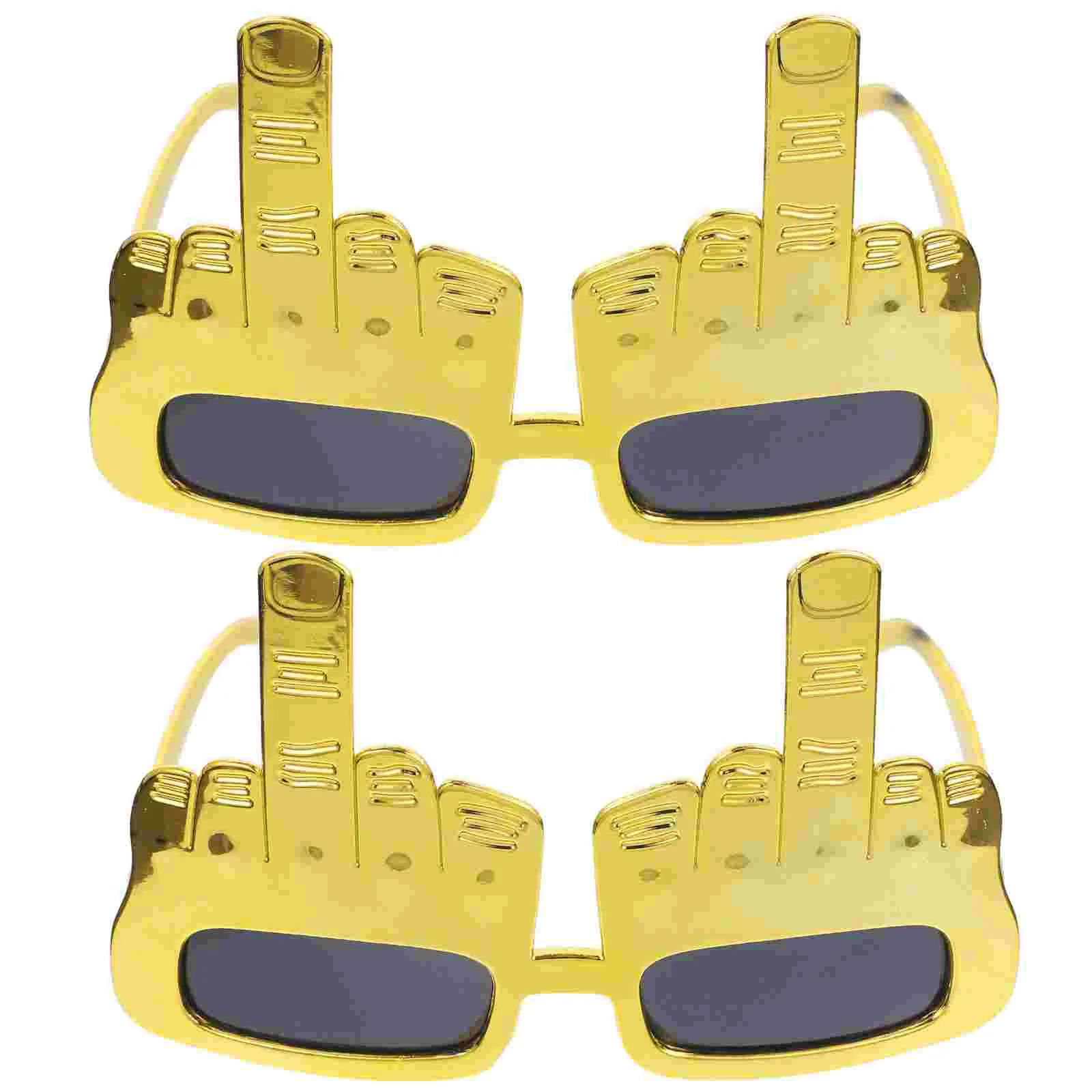 2 Pcs Sun Glasses Funny Eyeglasses Party Supplies Favors Props Middle Finger Sunglasses Crazy
