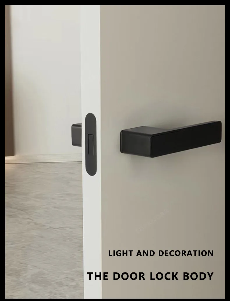 Cabo De Madeira Preta, Quarto Minimalista Moderno, Mudo Interior, Novo