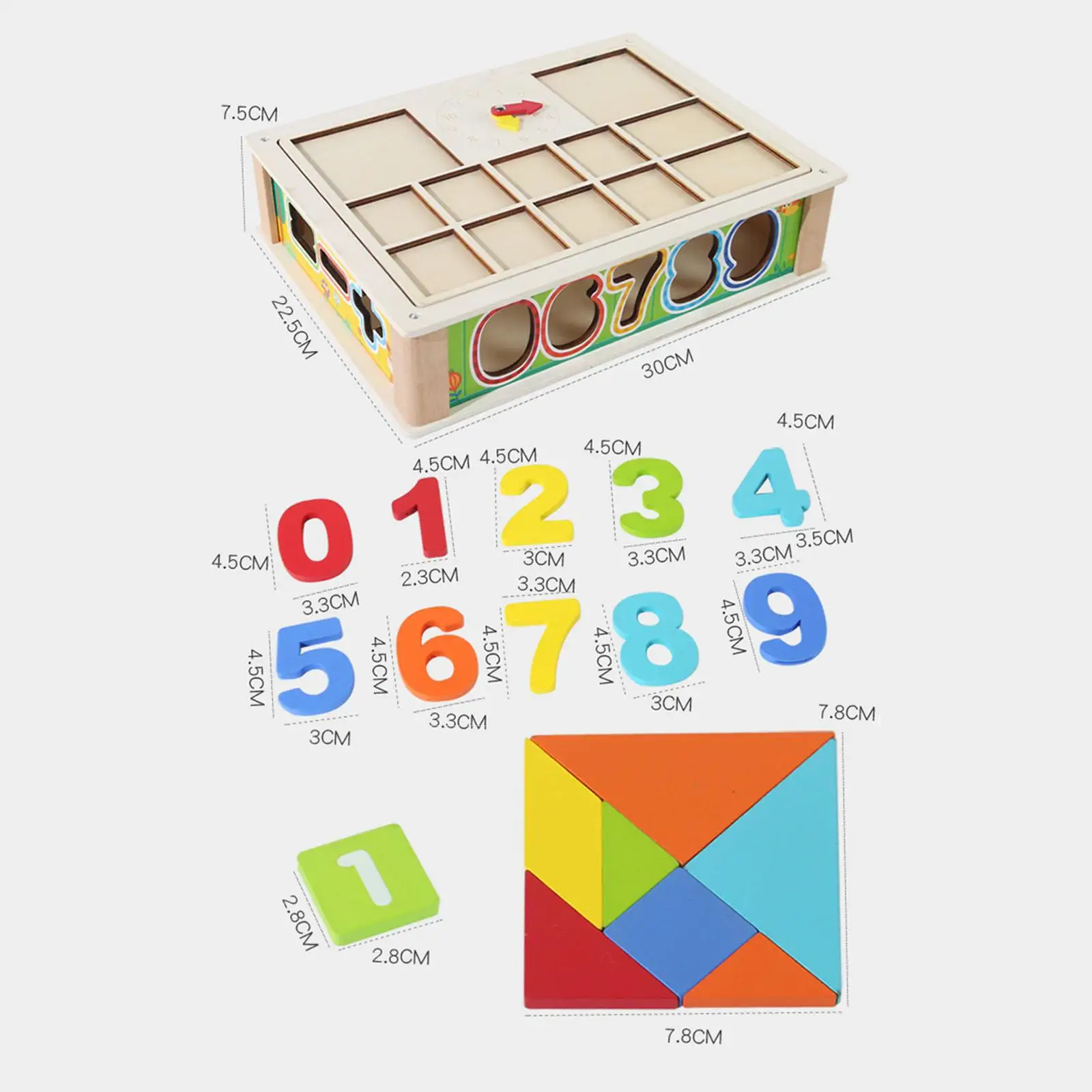 Counting Learn Boxes Set Addition Early Development Wooden Toys Maths Games