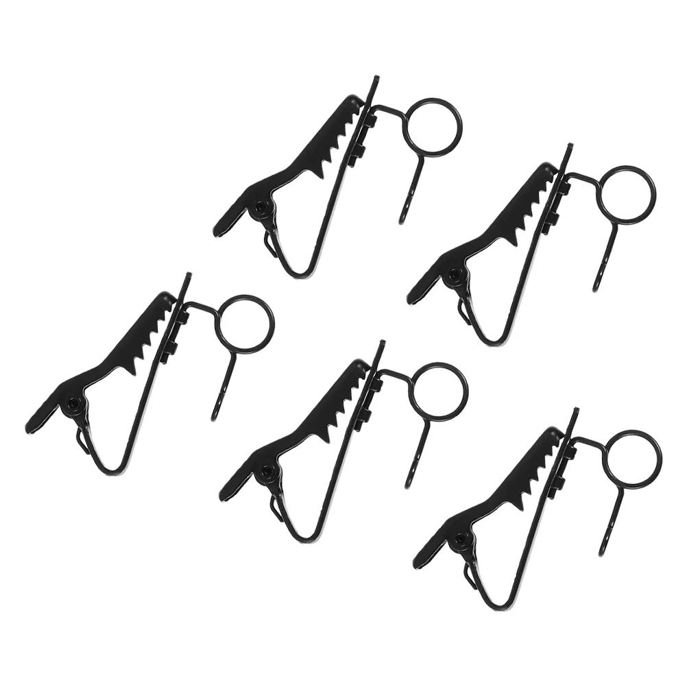 

5 Pcs Microphone Lavalier Microphones Clip Lapel Collar Clamp Universal Iron Clips for