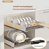 Kitchen Dish Storage Rack Cabinet Pull-out Bowl Rack Pull-out Basket Cabinet Drawer Type Storage Rack BowlPlate Plate Drain Rack 5