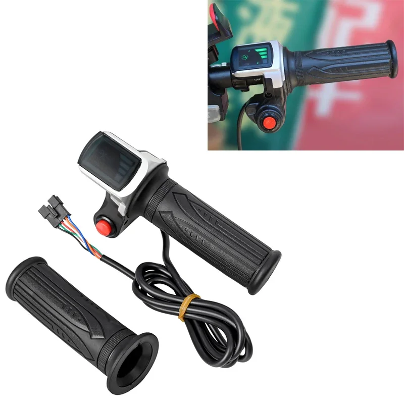 

Electric Vehicle 36V LCD Speed Regulating Handle Assembly Naked Handle To Key Electric Motorcycle Speed Regulating Handle
