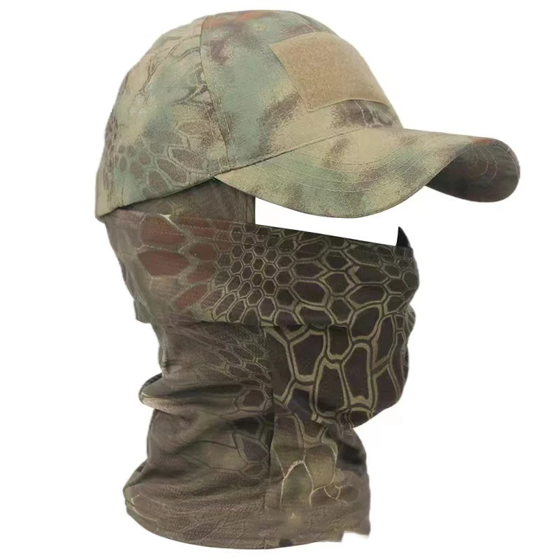 Enhanced Tactical Balaclava Sun Hat Set - Full Face Protection with Camouflage Design
