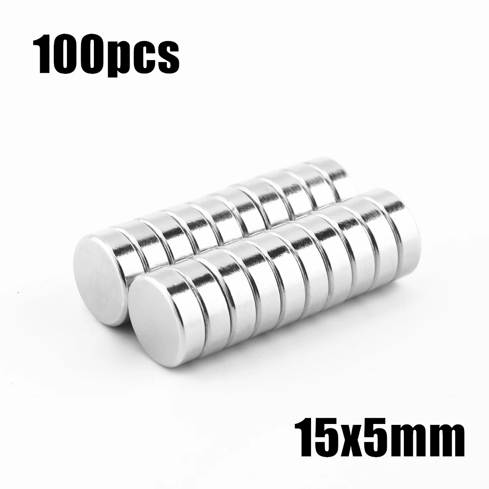 100pcs 15x5mm Super Powerful Strong Rare Earth Neodymium