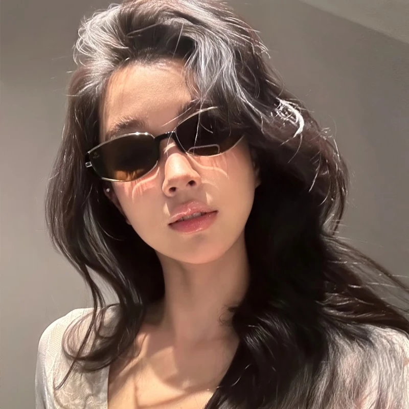 자동차 선글라스 1/3pcs 레트로 타원형 작은 프레임 선글라스 패션 남성 여성 브랜드 디자이너 안경 레트로 야외 스포츠 고글