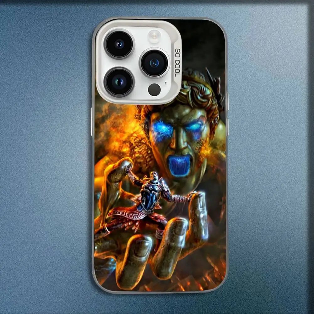White Candy Matte Shockproof Phone Case - G-God of War K-Kratos Design