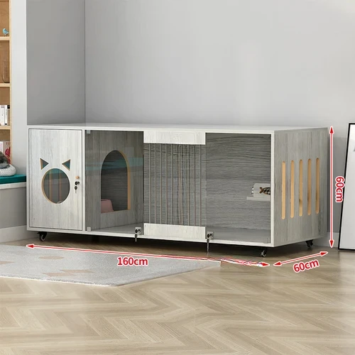 猫用のモダンな無垢材のケージ,小さな動物の巣,シンプルなケージ