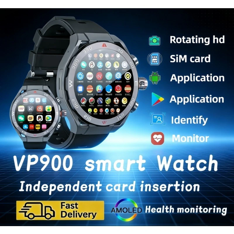 VP900 5G Smart Watch Full Network 32GB 256GB Storage SIM Card Support Video Chat Payment Face Recognition WeChat GPS Waterproof 1