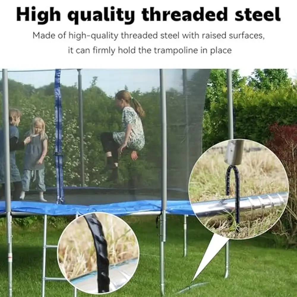 12-Inch Steel J-Hook Ground Stakes Rustproof Garden Tent Anchors Multipurpose Fence Accessories