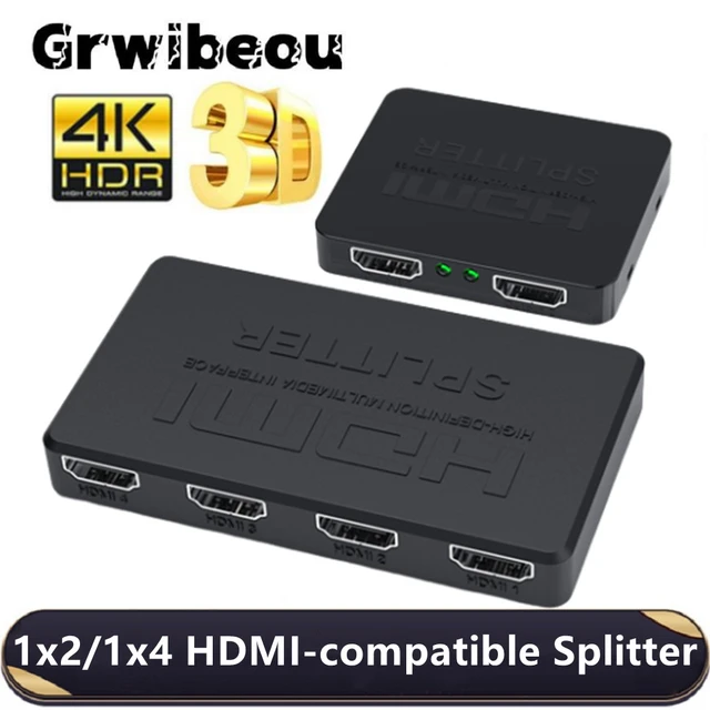 Hdmi Splitter 1 In 4 Out, 4k High-definition Monitor