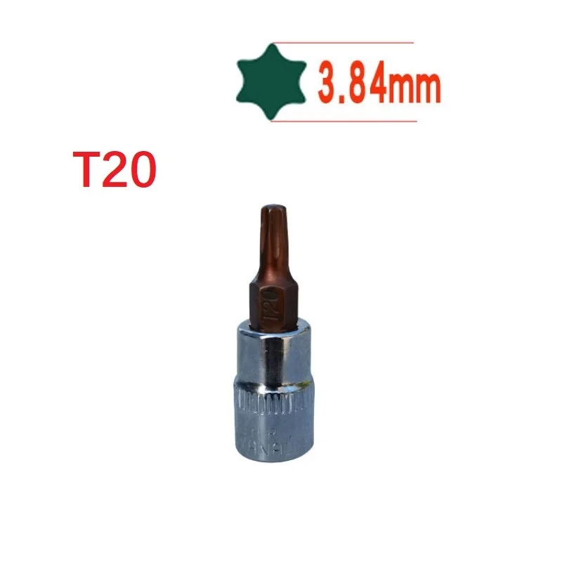 1-teiliges Antriebssteckschlüsselsatz Sechskant-Torx-Schraubendreher-Bit 1/4 Zoll Schraubenschlüssel-Steckschlüssel-Adapter T8, T10, T15, T20, T25, T27, T30, T40 – Detail 10