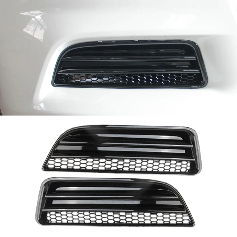 

1 Pair Black ABS Car Front Bumper Honeycomb Fog Light Lamp Cover Trim Fit For Dodge Charger SXT 2015-2019 2020 2021 2022 2023