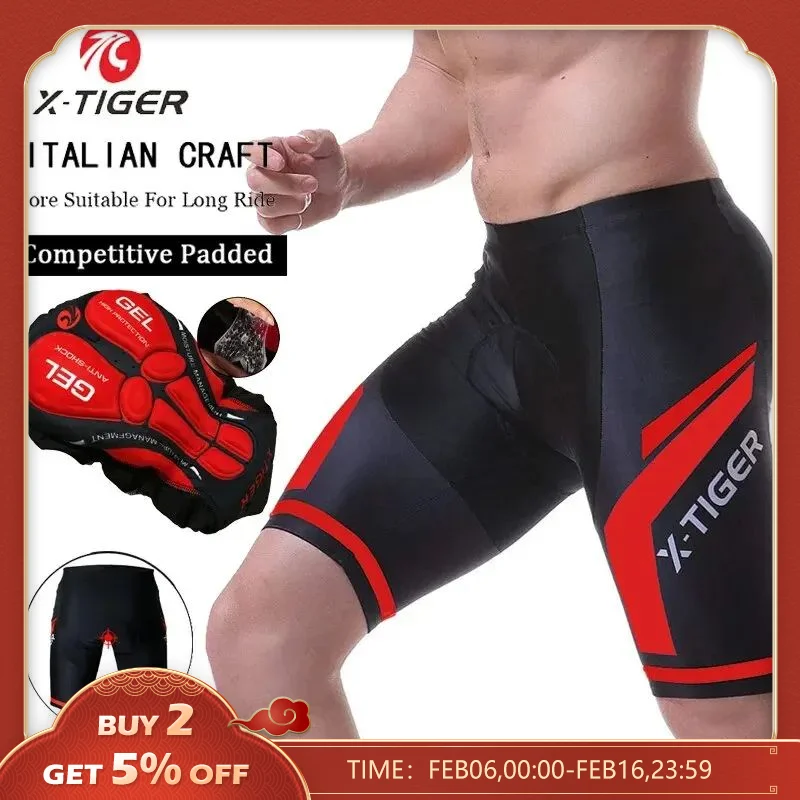 JIKEGO 남성용 자전거 의류, 사이클링 반바지 젤 패드, MTB 산악 자전거 의류, 남성 바이커 타이즈, 통기성 블랙, 여름 11 남성용 X-TIGER 사이클링 반바지, 젤 패드, 자전거 의류, MTB 로드 바이크 바지, 미끄럼 방지 레그 그립, 자전거 반바지, 여름 복장 의류