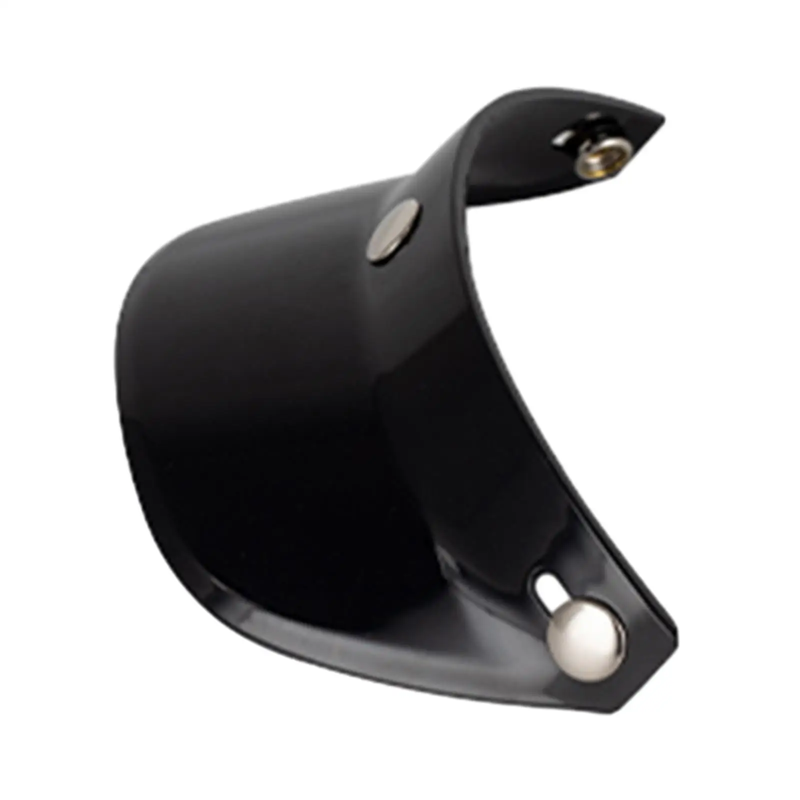 Helmet Visor Peak 3 Snap Visor Sunshield Peak for Helmets with 3 Buttons 3/4 Helmets Retro Helmets Parts Easy to Install
