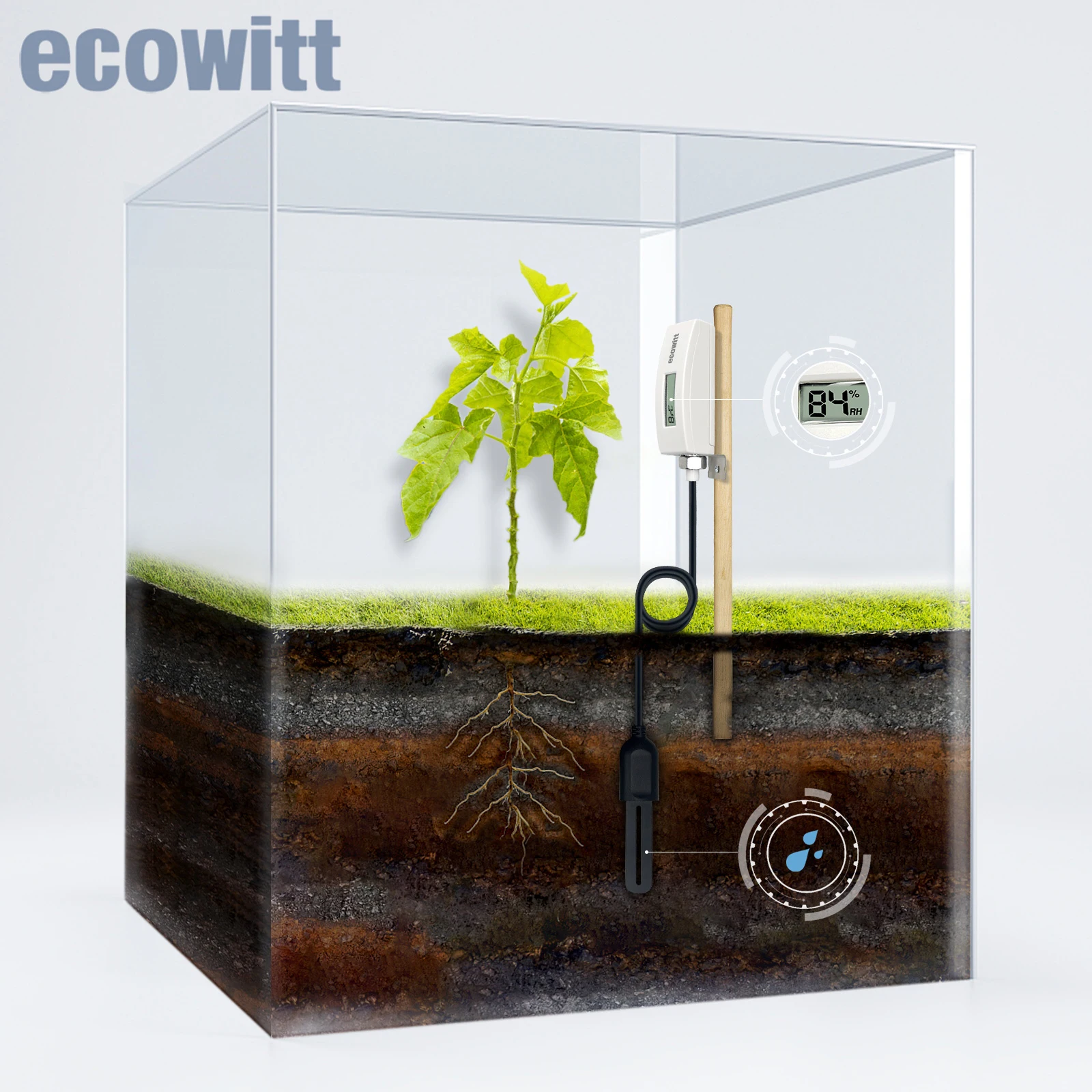 Ecowitt WH51L Long Probe for Deep Use Soil Moisture Meter Soil Moisture Sensor Plant Monitor Tester For Garden Agriculture