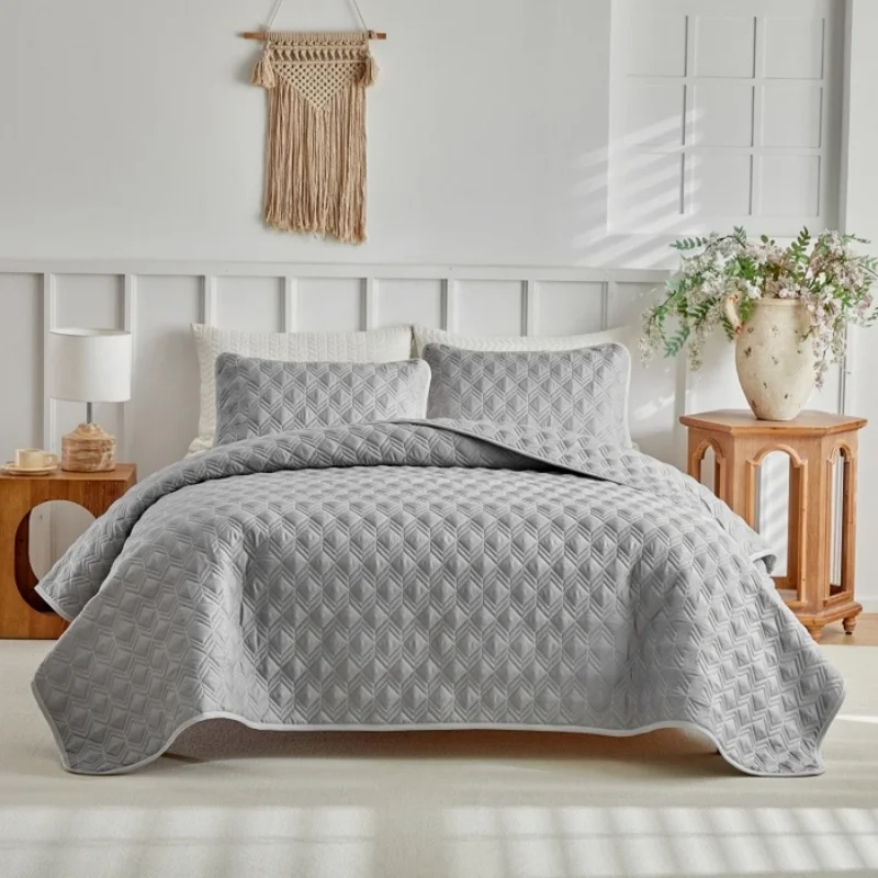 2026 Neues Bettüberwurf-Set: Gesteppte geometrische Polyester-Bettdecke + Kissenbezug, Sommerdecke, Klimadecke, US King, Dropshipping – Detail 11