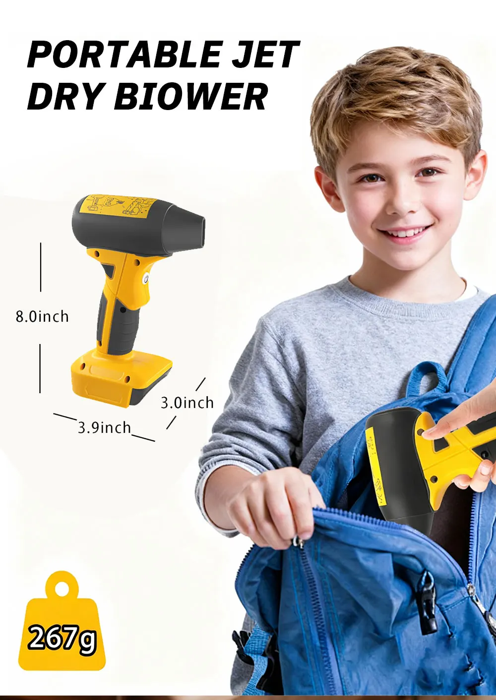 Portable Turbo Fan Violent Fan Brushless Motor 130000 RPM High-Speed Household A
