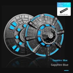Luminous UFO Fidget Spinner - Metal Alloy Fingertip Gyroscope for Relaxation and Anti - Anxiety (Blue)