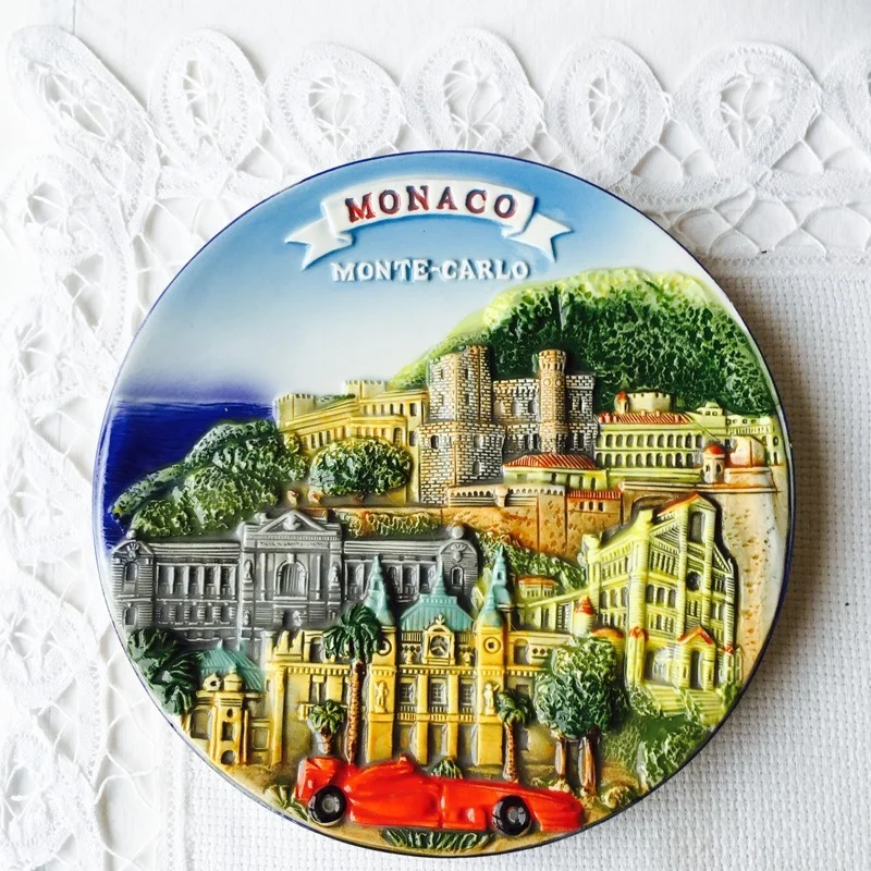 15CM Italian Sicilian Village Aegean Greek creative disk Background Decoration Display Hand-painted ceramic disctourist souvenir 3
