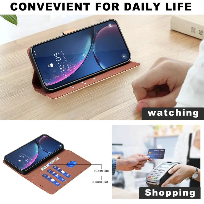 Luxury RFID Leather Wallet Flip Case - Ultra Premium Cover and Protective Shell