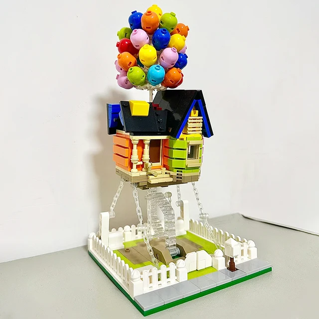 Creative Balloon House Street View Create Ideas Adorable Architecture Building Blocks Bricks Model Educational Toy Gift 555pcs 1