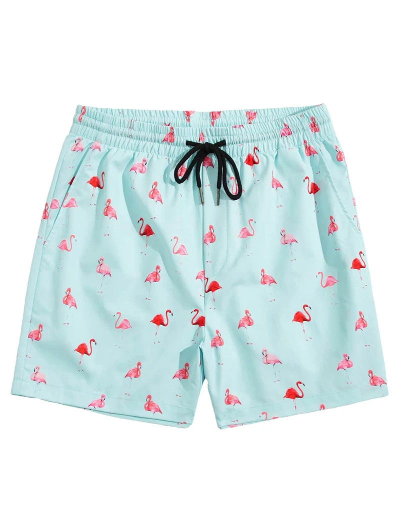 Men's Lightning Graphic Print Drawstring Casual Summer Beach Shorts Hawaii Surfing Short Pants Swim Trunks Y2k Leisure Shorts 2