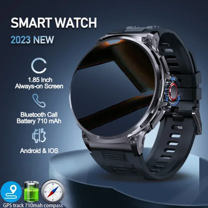 

Спортивные Смарт-часы с большой батареей на 710 мА · ч, 1,85 дюйма, ультра-HD Смарт-часы, GPS-трек, HD Bluetooth Вызов 400 + циферблат для Huawei Xiaomi