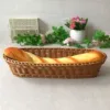 Oval Shaped Fruit Baskets Imitation Rattan Large Capacity Food Basket for Bread Candy Fruit Vegetable Storage Kitchen Supplies 3