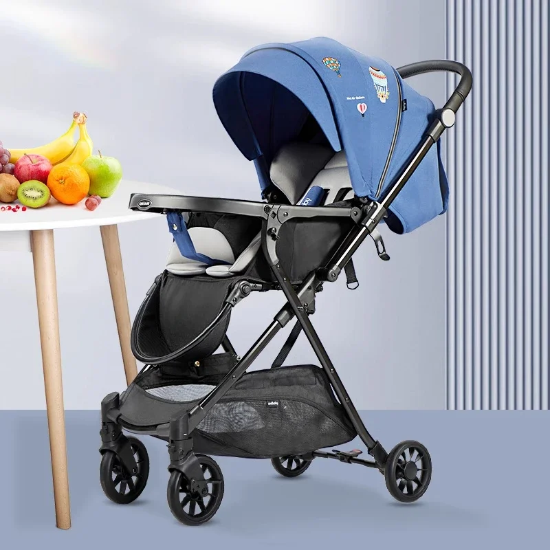Sitting and reclining stroller 0 to 3 years old Lightweight folding high-view children's baby two-way stroller
