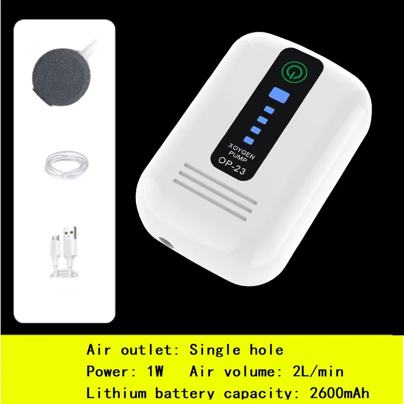 Portable Usb Oxygen Pump Oxygen Compressor Rechargeable Air Pump Aquarium Fish Tank Outdoor Fishing Accessories fish tank oxygen pump aquarium air pump aquarium air pump accessories aquarium accessories