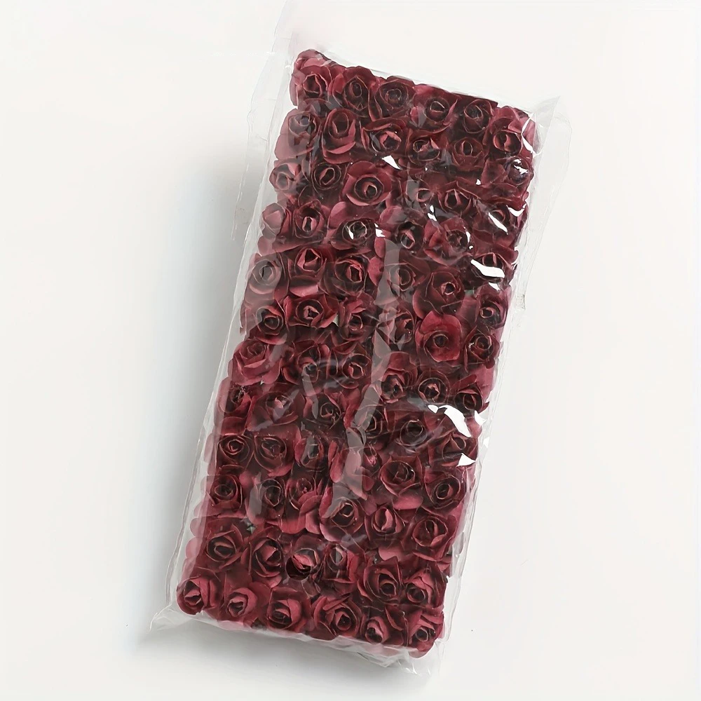 144 Stück künstliche Rosen aus Papier, Blumenstrauß für Valentinstagsgeschenke, Zubehör, Partyzubehör, Hochzeitsdekoration, Heimdekoration – Detail 13