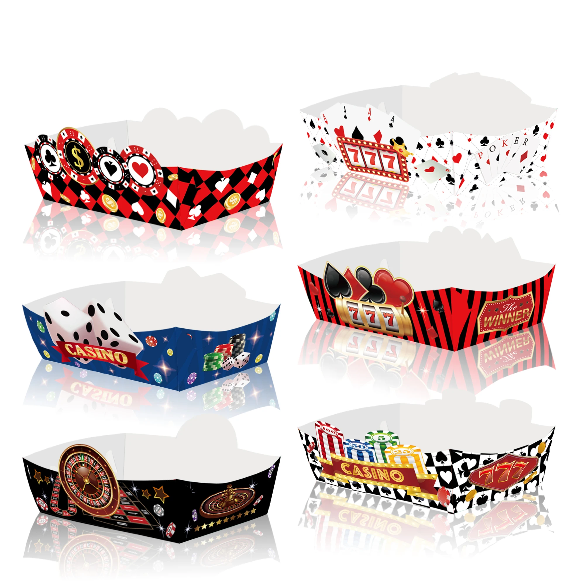 Vibrant Disposable Paper Food Trays