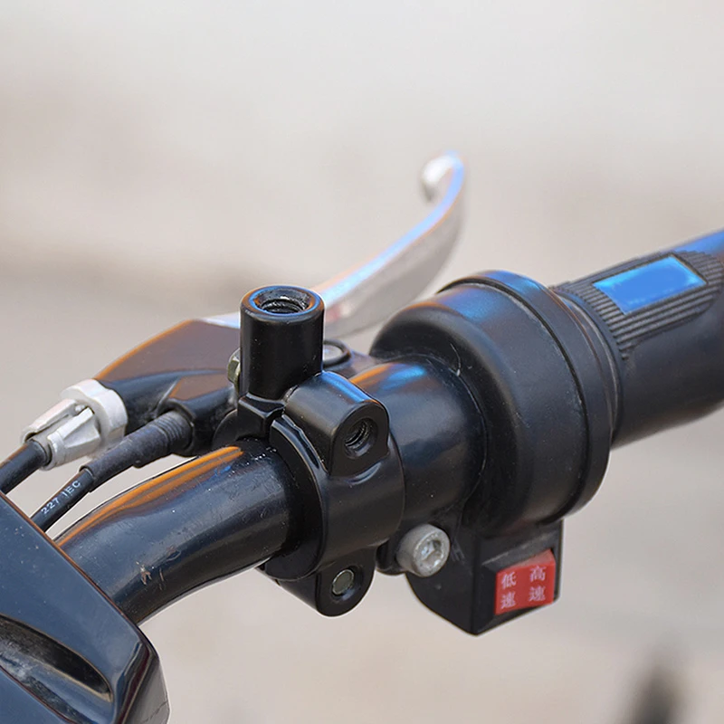 Motorcycle Mirror Mount 2pcs 22mm Handlebar 10mm 8mm Thread Universal Rear View Mirror Holder Adapter Clamp Base
