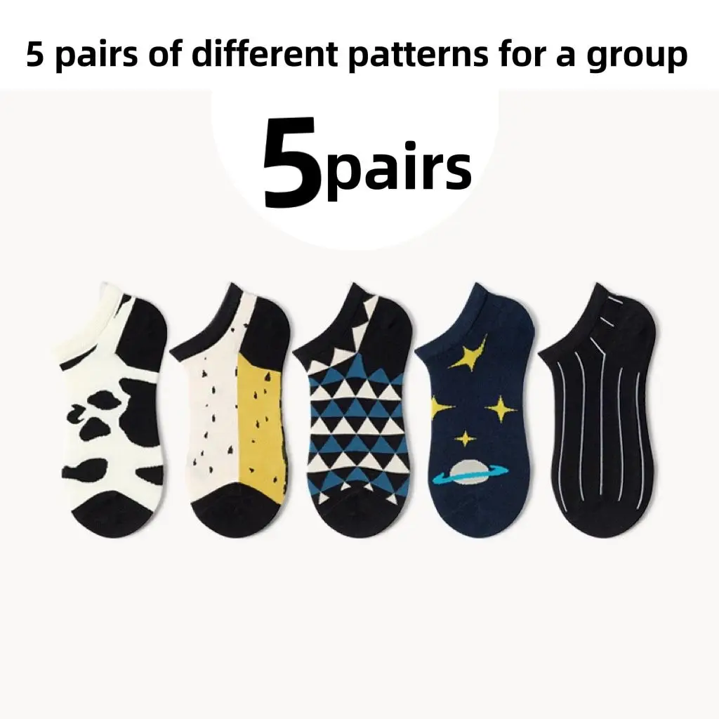 JACQUES WOLF Boat Socks Women's Trend Simple Original Letters Shallow Mouth Short Tube Women's Socks Spring and Summer bombas socks for women